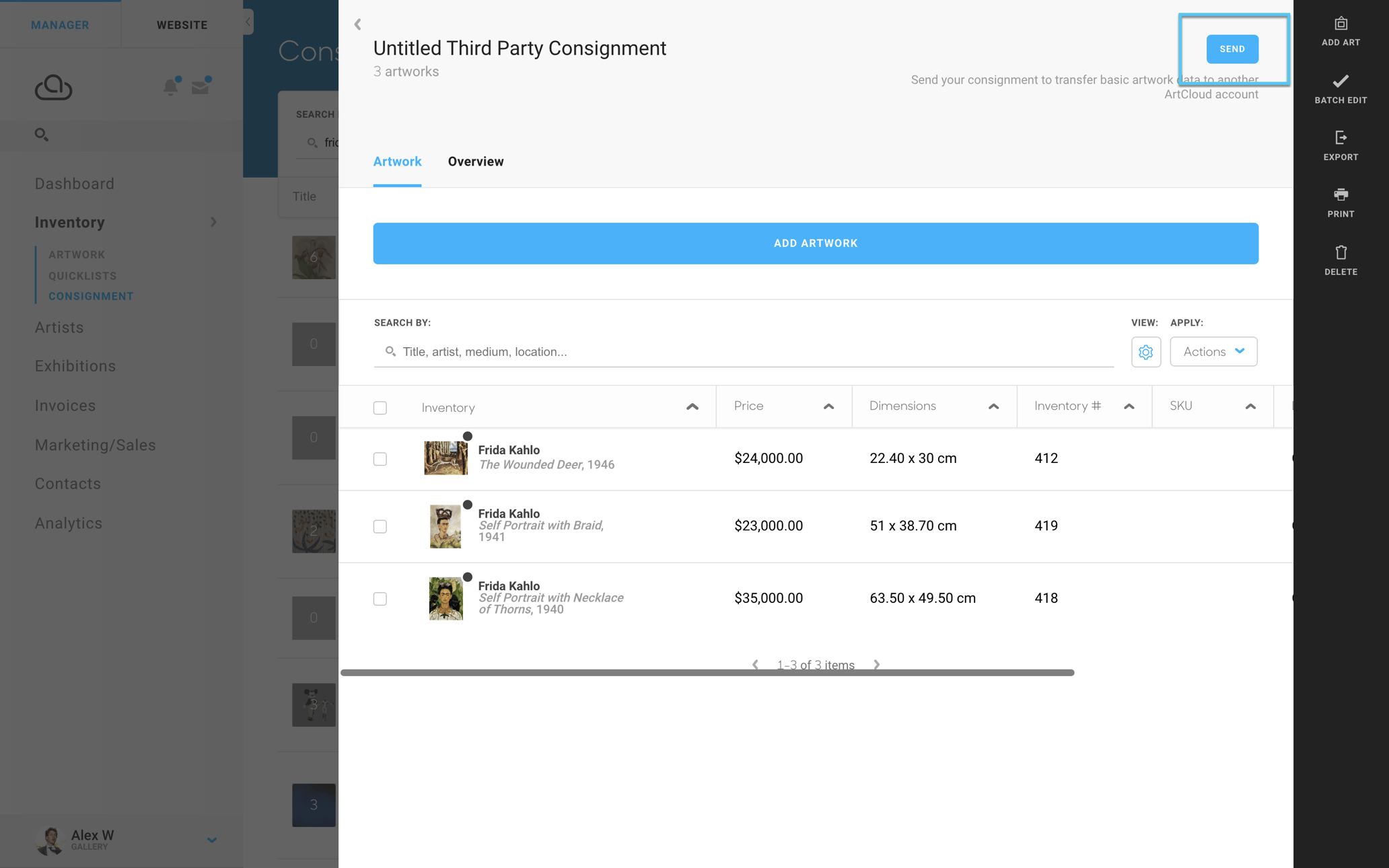 How to Create a Consignment List